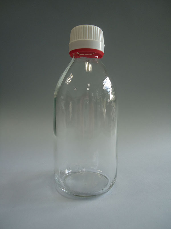 Frasco tapa precinto  500 ml. transparente