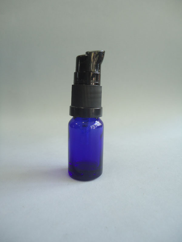 Frasco crema-aceite 10 ml. azul