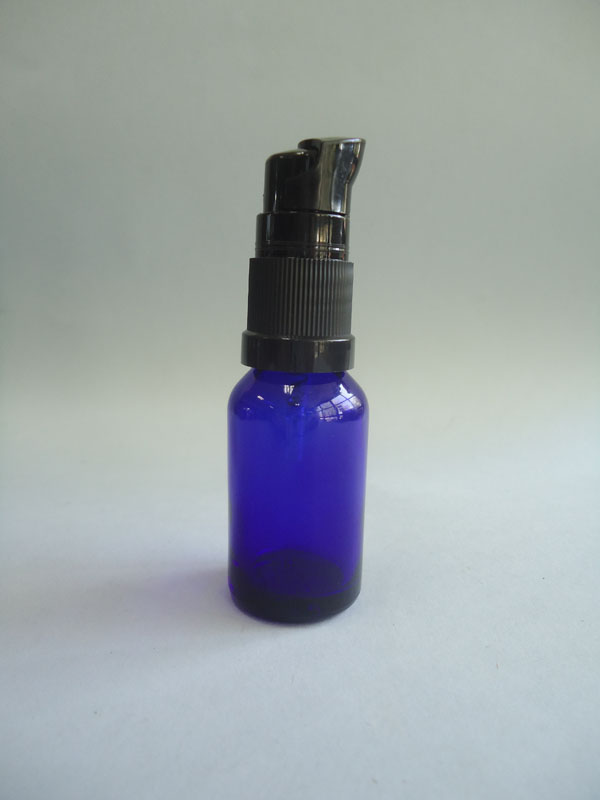 Frasco crema-aceite 15 ml. azul