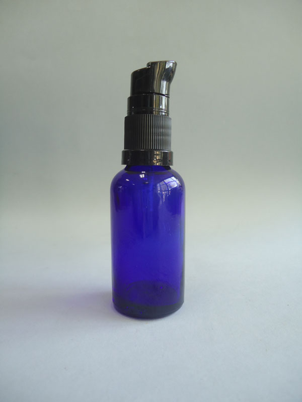 Frasco crema-aceite 30 ml. azul