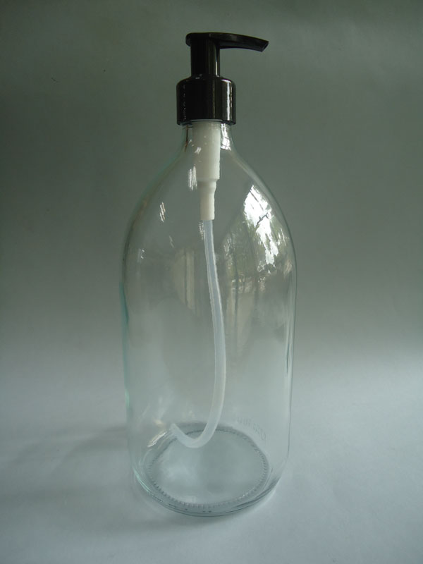 Bote dispensador de 500 ml en frasco transparente