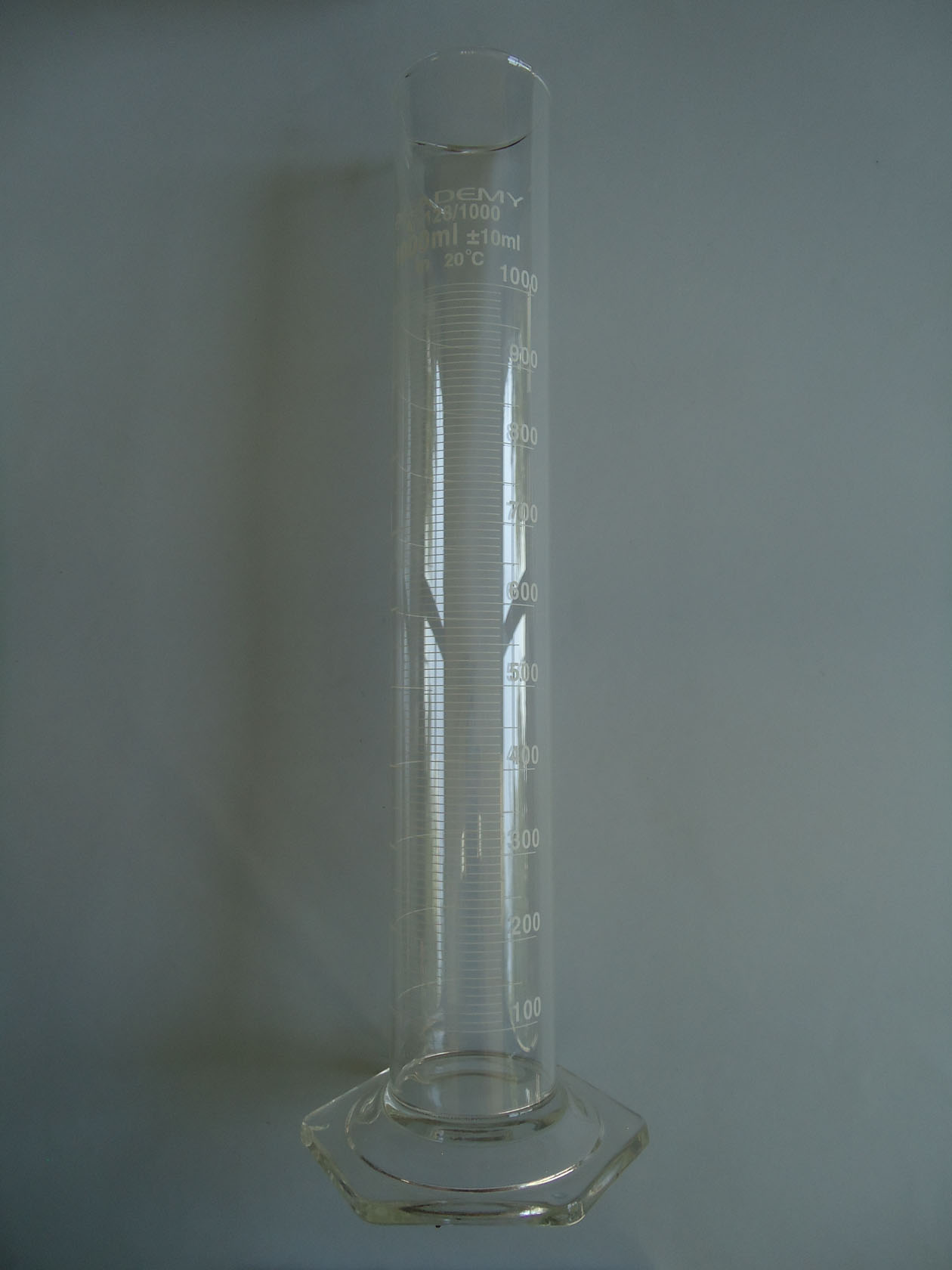 Probetas: Probeta vidrio graduada 1 litro